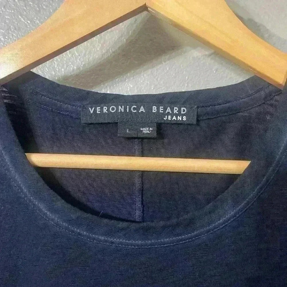 Veronica Beard Akeela Ruffle Sleeve Tee - Size L - Picture 3 of 4